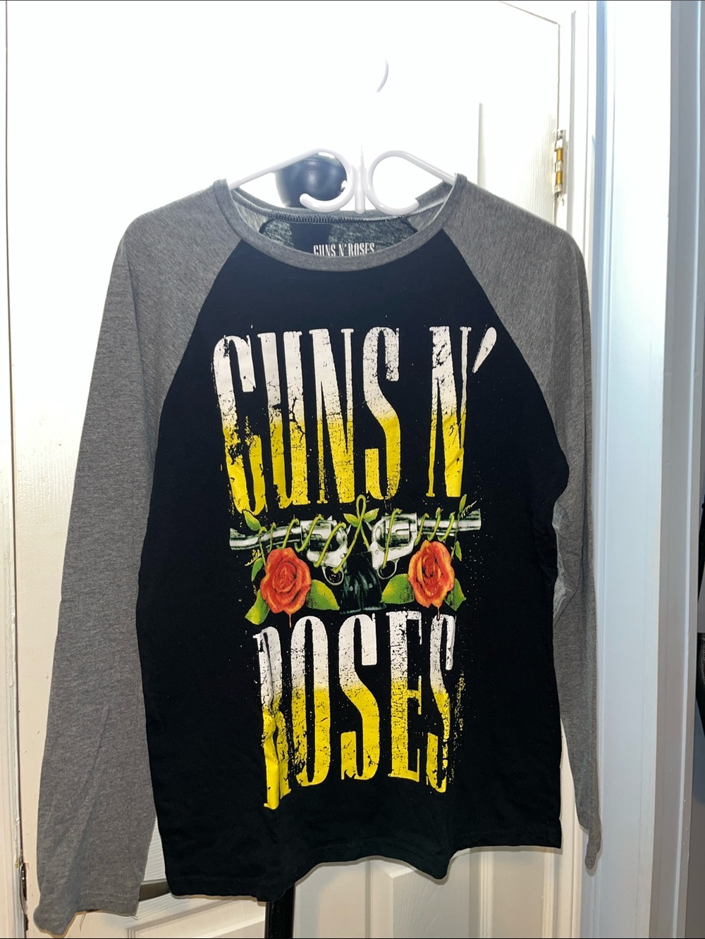 Guns N' Roses Black & Gray Long Sleeve Raglan Tee